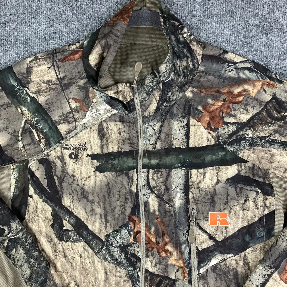 Russell Outdoors‎ Pullover Mens Size L Camo Hunting Quarter Zip Lightweight